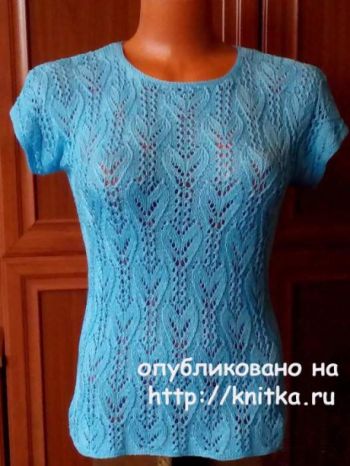 Ажурная кофточка с рукавом кимоно от Марины Ефименко